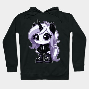 Goth Unicorn Cute Kawaii Pastel Goth For Emo Hoodie